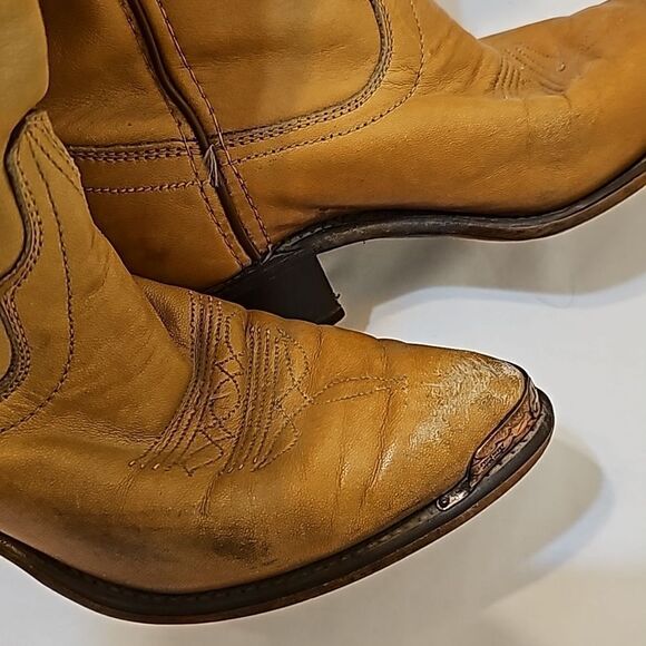 - Vintage Code West Soft Leather Cowboy Boots Sz 5.5 Fits like a 6.5 - Picture 3 of 12